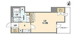 LaSanteKOJIMACHI 1Kの間取図画像