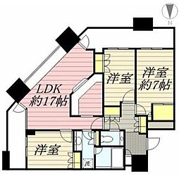 ミッドサザン・レジデンス御殿山 3LDKの間取図画像