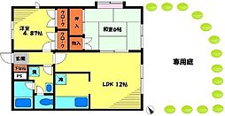 プレステージ稲城 2LDKの間取図画像