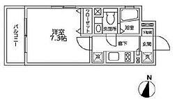 レジディア西新宿2 1Kの間取図画像