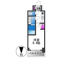 大阪市生野区巽西4丁目マンション 1Kの間取図画像