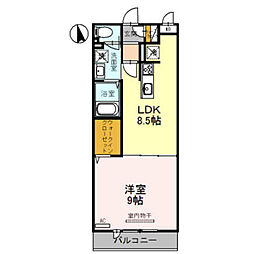 パティオ鳳 1LDKの間取図画像