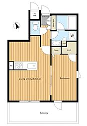 サンヴィヴァン亀戸ノース 5階1LDKの間取り