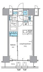 プライムアーバン浅草テラス 1LDKの間取図画像