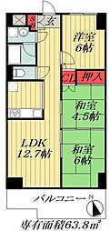 ウィンベルコーラス海神No.1 3LDKの間取図画像