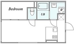ｔｒｉａｓ236 4階1Kの間取り
