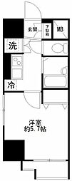 ヴィーダ御茶ノ水 1Kの間取図画像