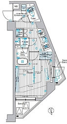 ブライズ蒲田サウス 1Kの間取図画像