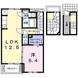 ガーデンコート 1LDKの間取図画像