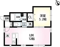 カーサフェリーチェ 1LDKの間取図画像
