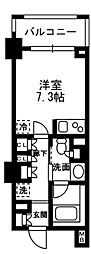 レジディア中落合-B ワンルームの間取図画像