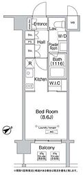 エミネンス高輪台 ワンルームの間取図画像
