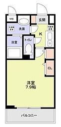 ガーデンハウス富士見台 1Kの間取図画像
