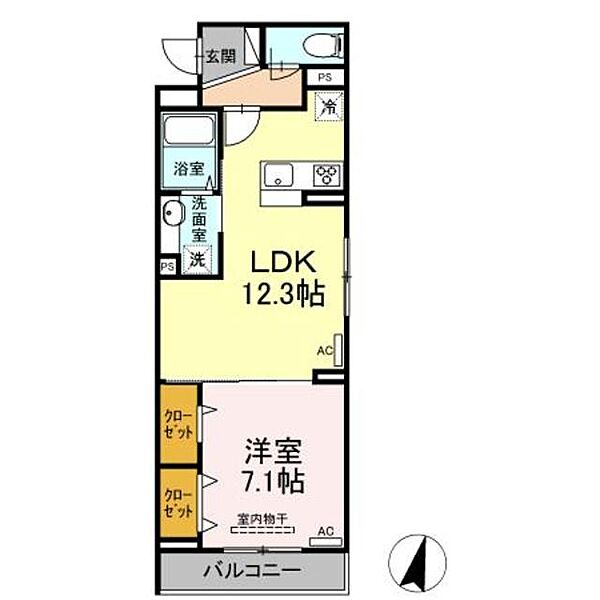 エクセリア上鷺宮II 216｜東京都中野区上鷺宮３丁目(賃貸アパート1LDK・2階・46.17㎡)の写真 その2