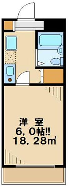 檜の森ハイツ 305｜東京都多摩市東寺方(賃貸マンション1K・3階・18.28㎡)の写真 その2