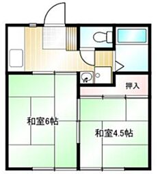 グリーンハイムA 2Kの間取図画像