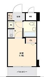 ダイヤモンドスクエア新所沢 1Kの間取図画像