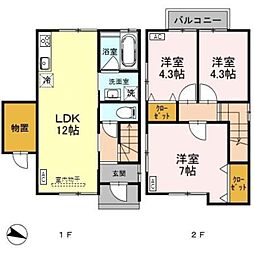 ラグナハウス 3LDKの間取図画像
