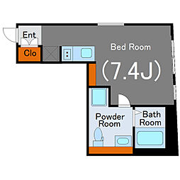 ＥＸＡＭ西小山 3階ワンルームの間取り