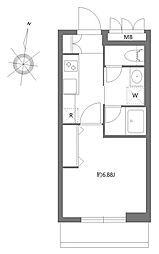 SORAMI TERRACE MATSUBARA 1階1Kの間取り