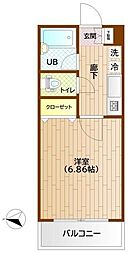 エステートヒルズ池袋本町 2階1Kの間取り