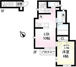 プリマヴェーラ 1LDKの間取図画像