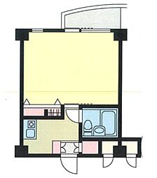 プレステージ駒場 1Kの間取図画像