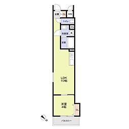 CASA CALMA南江口 1LDKの間取図画像