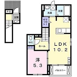 ストロベリーヒルズ 1LDKの間取図画像