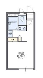 レオパレスプレミール 1Kの間取図画像