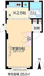 アローラ20 1Kの間取図画像