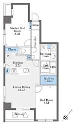 ラ・ドゥセール巣鴨ウエスト 2階2LDKの間取り