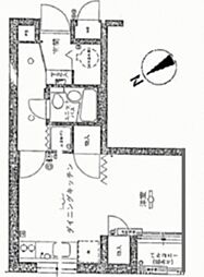 日興パレス中野 1DKの間取図画像