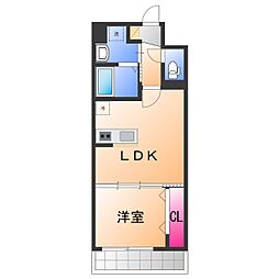 FREEDOMresidence堺大小路 1LDKの間取図画像