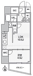 S-RESIDENCE蔵前balm 1LDKの間取図画像