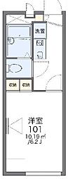 レオパレスグリーンステージ 1Kの間取図画像