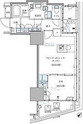 パークアクシス五反田スカイタワー 1LDKの間取図画像
