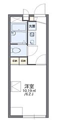 レオパレスケヤキ 1Kの間取図画像