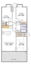 クレアールガーデンズ室見 3LDKの間取図画像