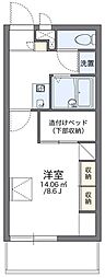 レオパレスフラワー 1Kの間取図画像