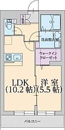 アンフィル湘南 1LDKの間取図画像