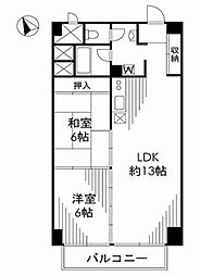 秀和恵比寿レジデンス 2LDKの間取図画像