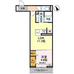 D-Serenoくすのき台 1LDKの間取図画像