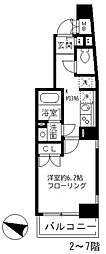 プルナス森下 1Kの間取図画像