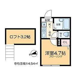 ALBA亀有 3階1Kの間取り