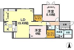 GRACAS 2LDKの間取図画像
