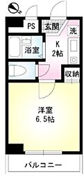 エステート岡野 1Kの間取図画像