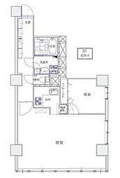 みゆきビル 7階1LDKの間取り