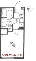 HGS小岩 1Kの間取図画像