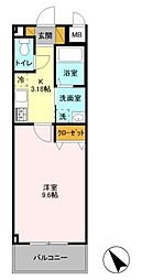 VILLAMISTRAL 1Kの間取図画像